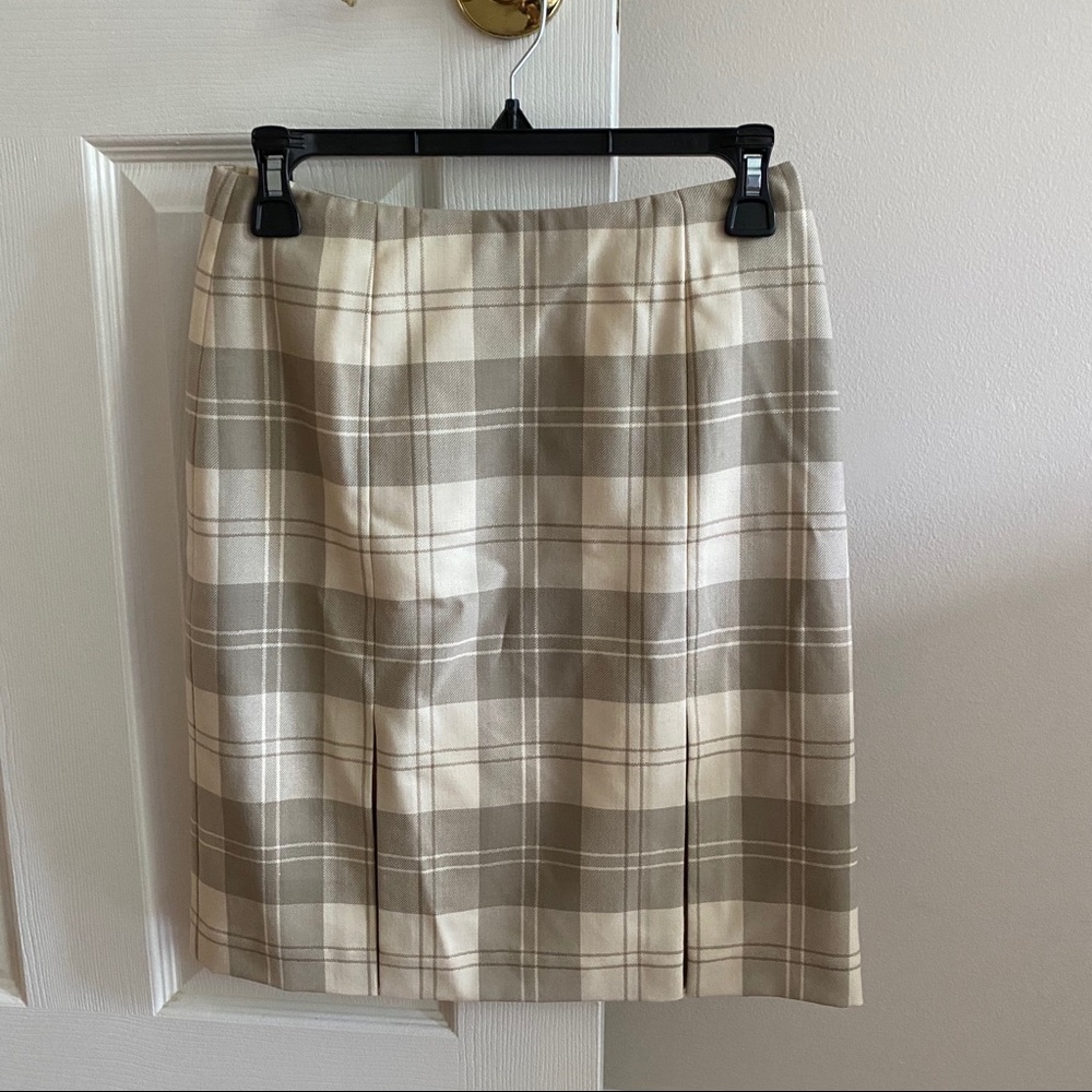 Brooks Brothers checkered pencil skirt
